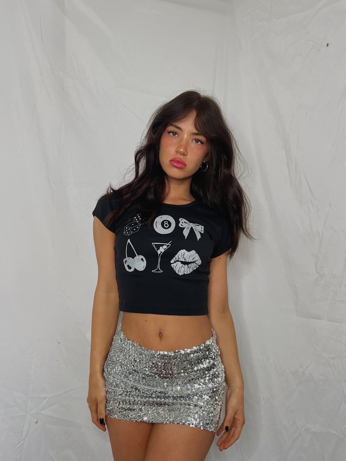 Lucky Baby Tee- Silver